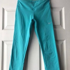 Nike crop epic luxe womens blue leggings